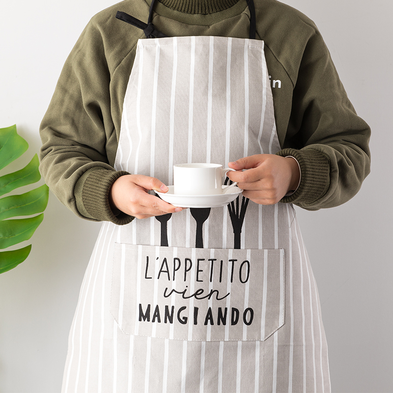 Nordic apron female fashion Korean version of the overalls cute creative home kitchen waterproof and oil-proof cooking apron