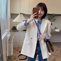 Advanced Design Sense Fried Street Loose Casual Little Subsuit Jacket Woman 2024 Chunqiu New rice white Western suit