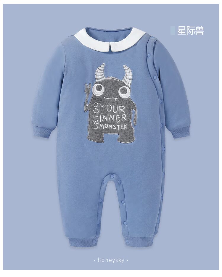 Hani Sky Baby Onesies Fall Winter Out Ấm áp Đàn ông và Phụ nữ Quần áo trẻ sơ sinh Leo núi Quần áo Áo một phần Áo bộ body bé trai