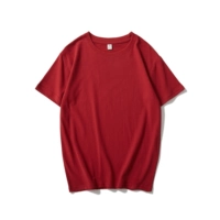 Чистый цвет (короткий рукав) темно -красный