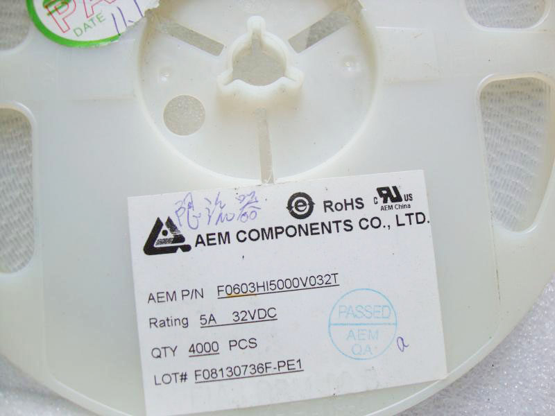 American original AEM F0603HI5000V032T patch SMD fuse 0603 5A 32V