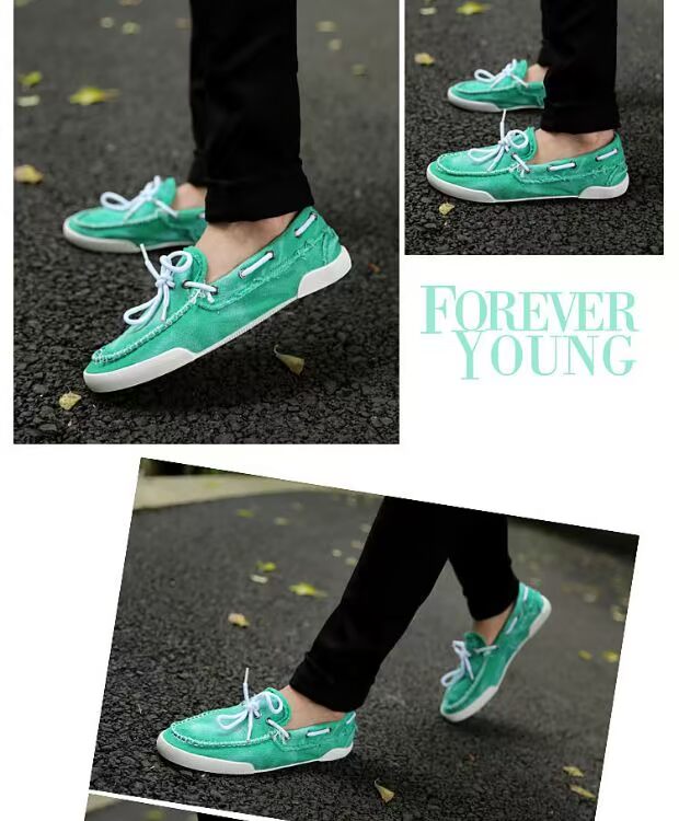 Giới trẻ Anh xu hướng thời trang giày buồm nam denim giày thoáng khí Hàn Quốc thường giặt giày vải - Plimsolls giầy thể thao nam