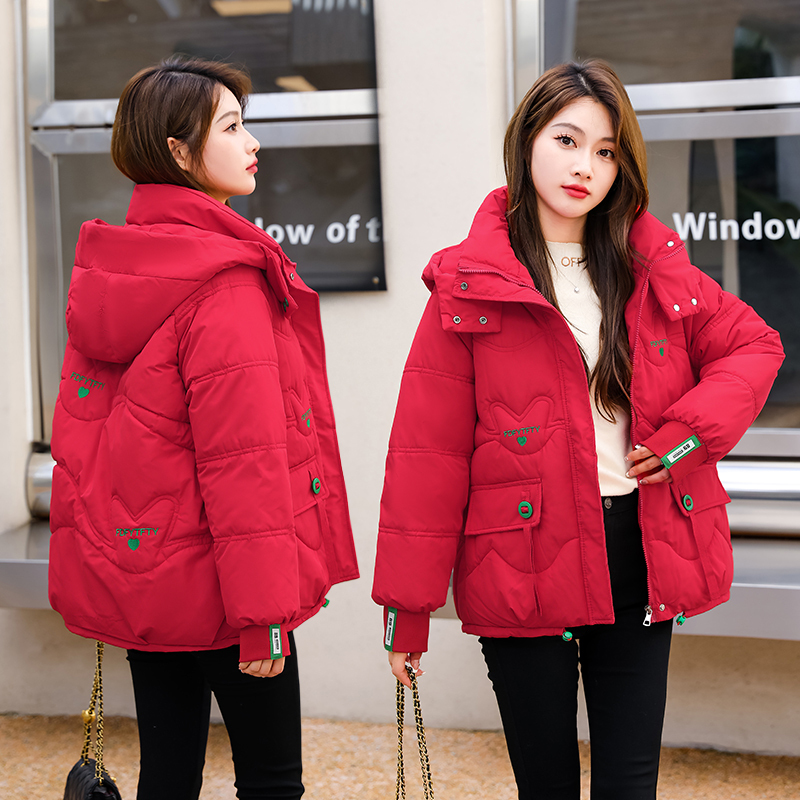 Winter New Korean Style Slim-Fit Thickened Cotton Jacket for Women, down Cotton Student Large Size Hooded Cotton Coat Outerwear Winter New Korean Style Slim-Fit Thickened Cotton Jacket for Women, down Cotton Student Large Size Hooded Cotton Coat Outerwear