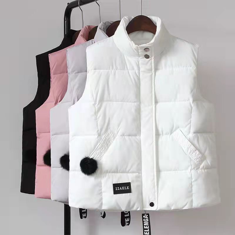 Down Cotton Vest for Women, Autumn and Winter 2025 New Style, Sleeveless Padded Vest, Early Autumn Vest, Cotton Waistcoat Jacket