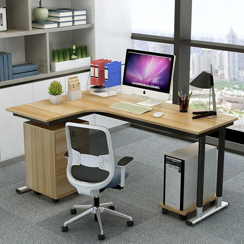 Home corner bedroom computer desk L-shaped desk desktop student writing learning desk T-shaped corner corner table