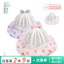 Spring summer children breathable sun-shading cool hat Han version outdoor baby sunscreen fisherman hat out of the girl princess basin hat