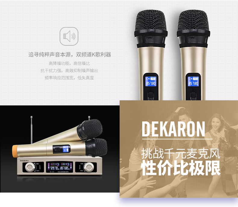 SNSIR / Shenshi h-103 micrô không dây micrô nhà TV karaoke Thiết bị hát đặc biệt pg58