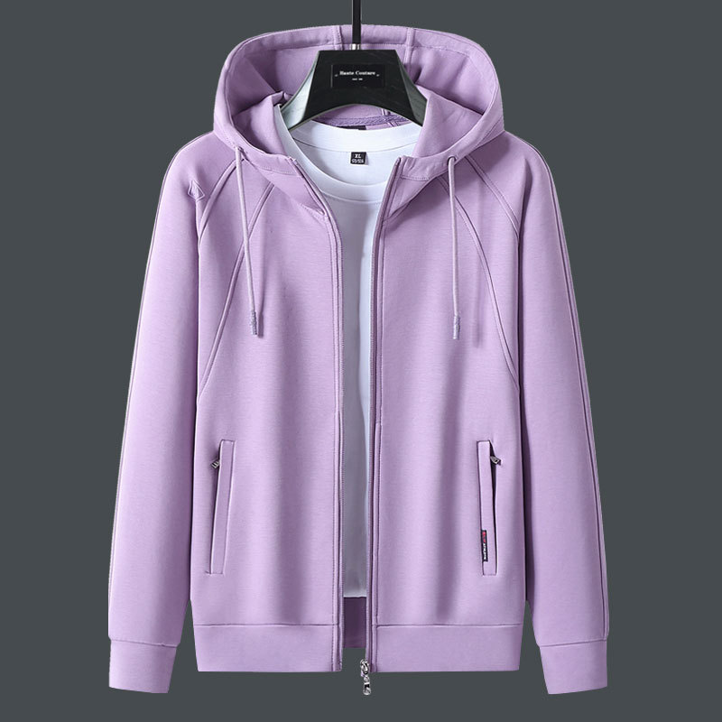Dikebao Fengrou Cotton Women's Jacket, High-End Spring Hooded Sports Casual Sweatshirt, Light Purple Spring and Autumn Thin Top Dikebao Fengrou Cotton Women's Jacket, High-End Spring Hooded Sports Casual Sweatshirt, Light Purple Spring and Autumn Thin Top
