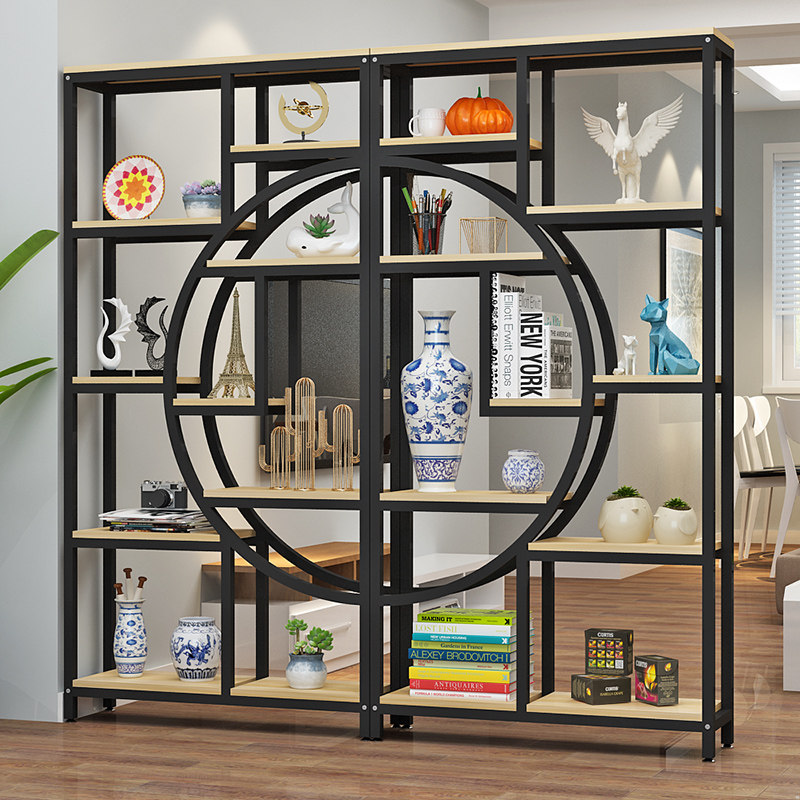 Living room shelves bookshelves Office entrance display shelves Simple wrought iron partition dining room flower rack decorative shelves for home use