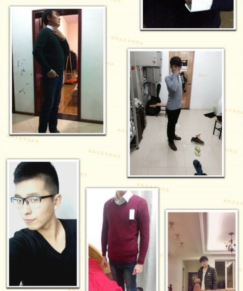 18 áo len cashmere mùa thu và áo len cổ chữ V áo len cổ tròn nam áo len kích thước lớn áo len màu rắn quần legging nam