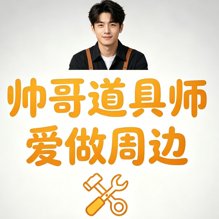 帅哥道具师爱做周边的LOGO