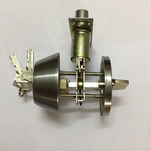 Universal single-head locking round lock Composite door auxiliary invisible lock Channel lock Dark frame glass door lock