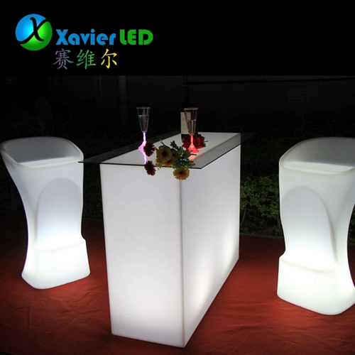 Sainel Direct Share Share Led Light -Emating Bar Дистанционное управление зарядным винным столом красочное изменение цвета винный бар легкий винный стол и стул