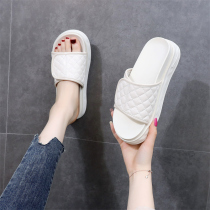 Slippers womens summer outer wear thick bottom Velcro 2022 new fashion all-match non-slip casual word drag large size 41
