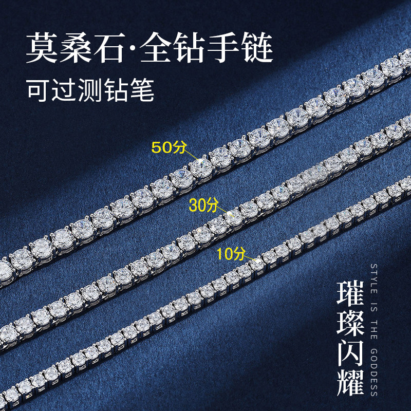 18K白金满钻手镯VS纯银莫桑钻手链:潮流珠宝界的双雄对决,你pick谁?-手饰-淘宝百科网