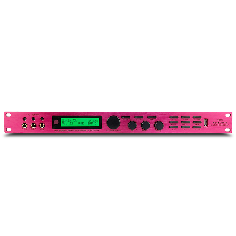 Hivi DSP-9 High-fidelity pre-stage effect device Anti-howling feedback suppressor KTV digital mixer