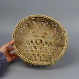 Плетение ручной ткафт и подкрепление шестиугольной бамбуковой корзины натуральный бамбук для приготовления здорового и экологически чистого хранения