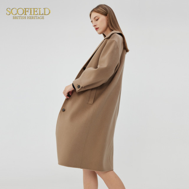 Scofield ແມ່ຍິງອົດສະຕຣາລີ wool ສອງດ້ານ woolen ຍາວກາງ woolen jacket jacket ດູໃບໄມ້ລົ່ນແລະລະດູຫນາວແບບໃຫມ່