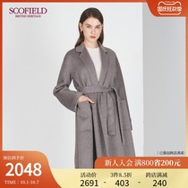 SCOFIELD womens 2020 autumn and winter New lace wool cashmere medium long woolen coat SFJWA4T17Q