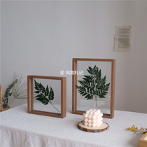 chic Korean wind log glass photo frame picture frame plant specimen frame home studio cafe DIY match