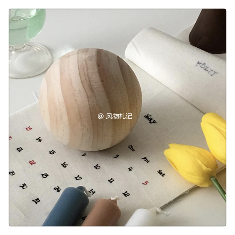 Ghi chú phong cảnh Homemade Chic Hàn Quốc Bắc Âu Mini Home B & B Trang trí Puppet Wood Ball Handmade Design đồ dcor phòng ngủ