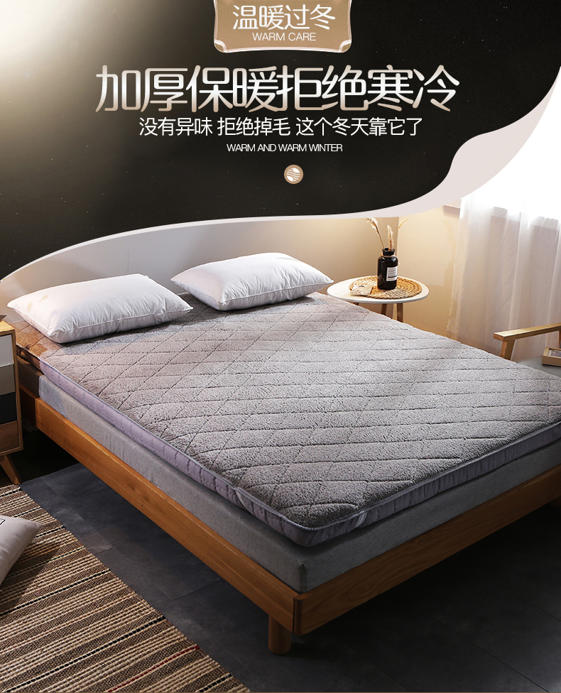 Giường nệm bằng da cừu dày ở Nam Cực bed Giường 1,5m 1,8m2 đôi ký túc xá sinh viên 1,2 thảm xốp - Nệm giá nệm cao su