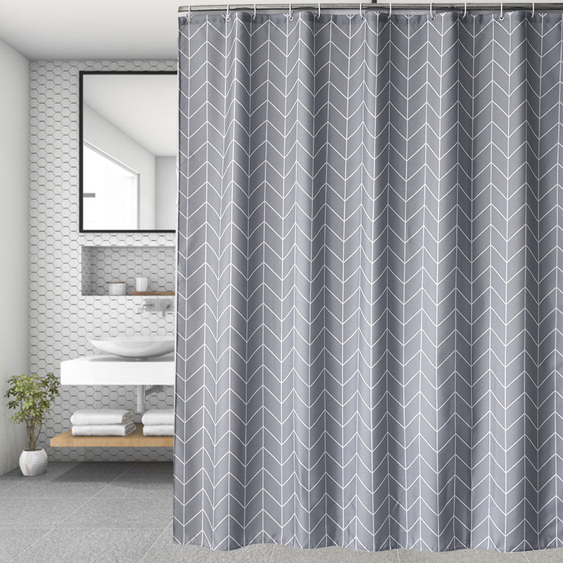 Shower curtain Bathroom door curtain Powder room partition Waterproof curtain Shower bath curtain thickened mildew free punch suit