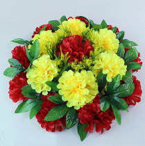 Simulation Chrysanthemum large wreath Qingming flowers silk flowers Grave flowers cheap sacrificial flowers decorative flowers wholesale grave cemetery flowers
