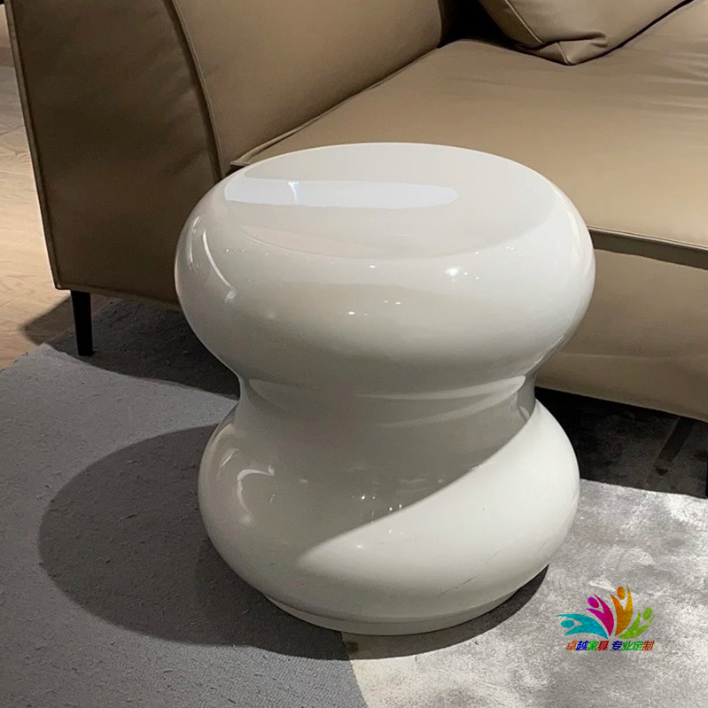 Designer glass steel gourd stool model room round edge a few corners a few vanity stool sitting pier tea table two use