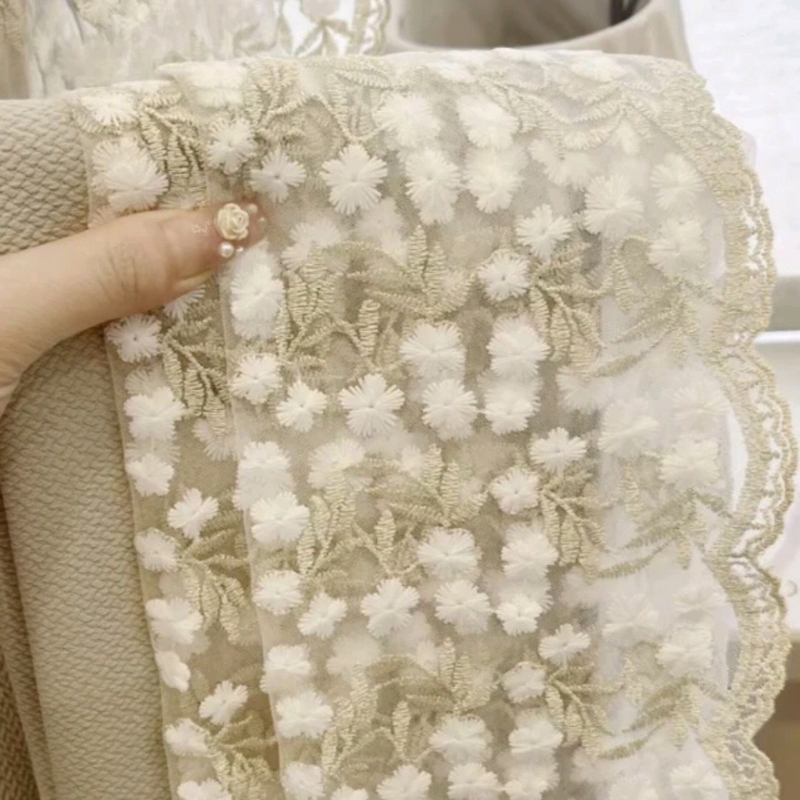 New Style Curtain Side Panels, Gold Embroidered Sheer Lace Trim, Exquisite Side Panels New Style Curtain Side Panels, Gold Embroidered Sheer Lace Trim, Exquisite Side Panels