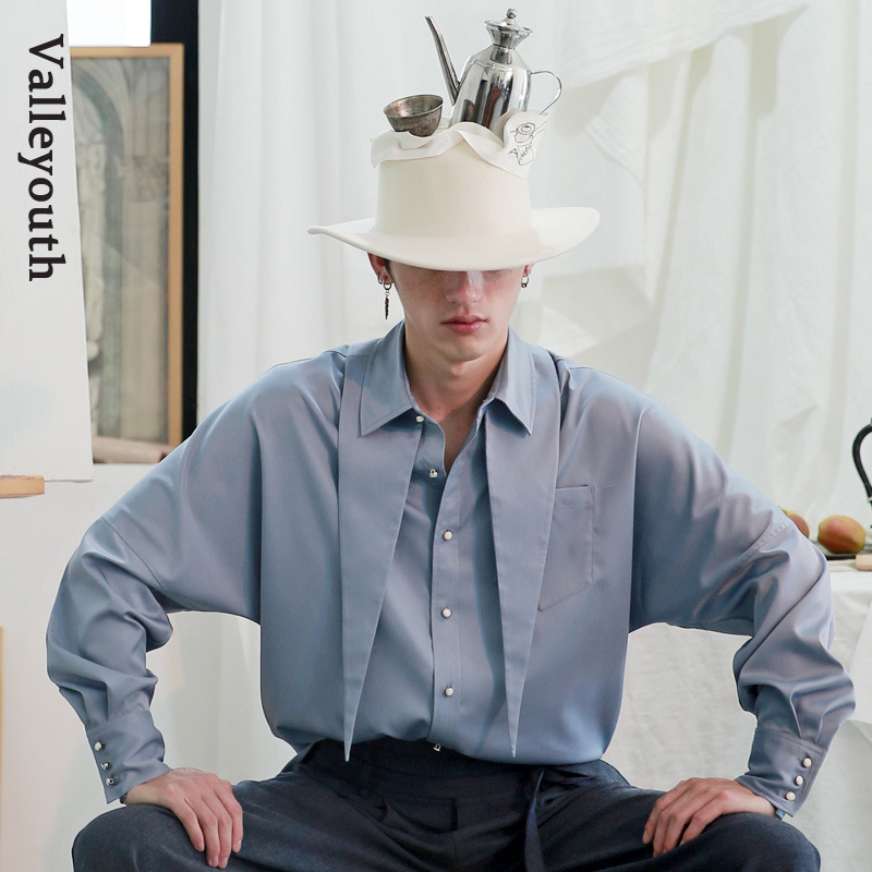 Prutif New Light Luxury Loose Fit Youth Drop Shoulder Style Trendy Autumn British Men's Shirt Original Design