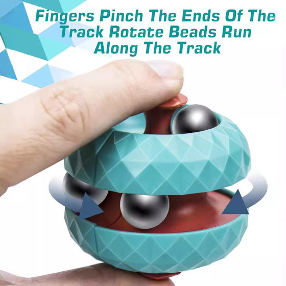 魔方儿童益智玩具钻石纹轨道滚珠球陀螺魔方解压玩具减压指尖陀螺