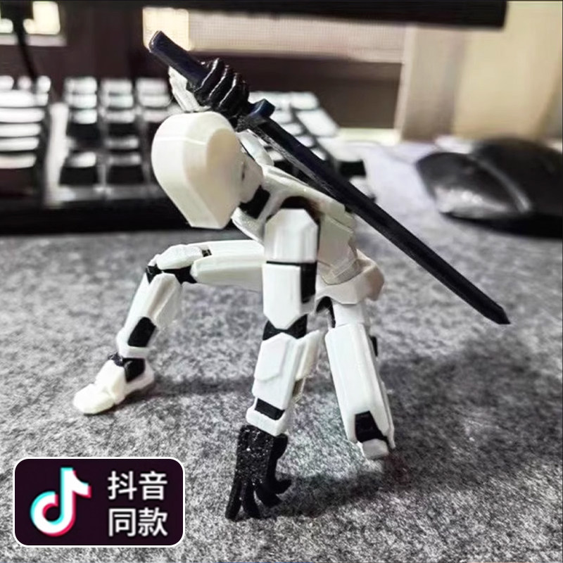 网红解压黑科技夜光多关节可动人偶低于5块钱的高级玩具打发时间