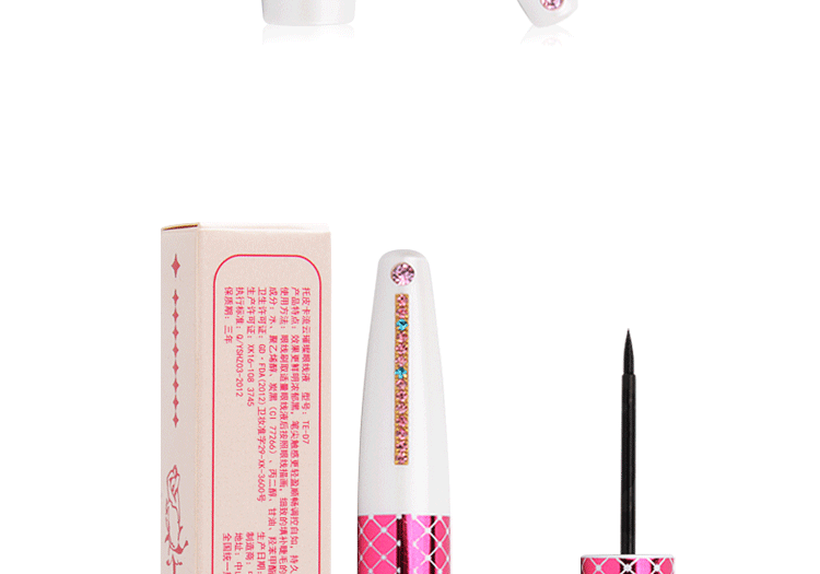 Topeka Flow eyeliner 4g cứng đầu / mềm đầu TED7 không làm nhòe lớp trang điểm kẻ mắt không thấm nước lâu trôi - Bút kẻ mắt kẻ mắt clio
