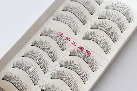 Đài Loan thủ công lông mi giả 217 bông thân tự nhiên ngắn trang điểm nude dày mi hai hộp 8,8 nhân dân tệ