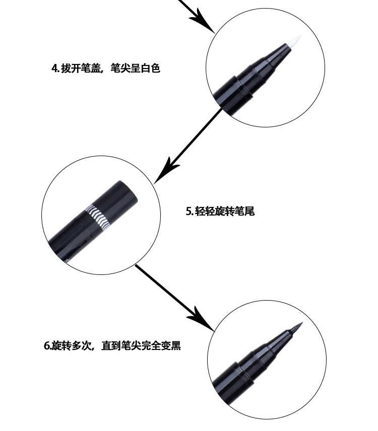 阑 猫猫 Grand mèo lâu dài bút kẻ mắt không thấm nước (xoay loại) không nở cứng đầu trang điểm chính hãng kẻ mắt nước