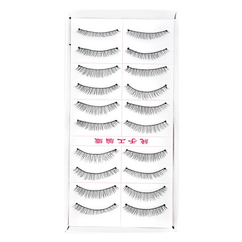 Đài Loan handmade lông mi giả bông dòng tự nhiên chéo nude trang điểm lông mi giả 216 công cụ phụ trợ bông mi giả gân trong tự nhiên