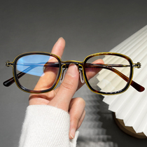 Wood Chuan Italy Handmade Eye Frames Mirror Frames Male Retro Plates Pure Titanium Large Face Hawksbill Frame Woman can be worthy of high myopia