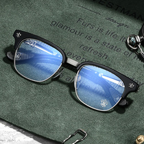 Muchuan myopia frame mens retro Crow heart glasses frame carving women can be equipped with anti-blue lens