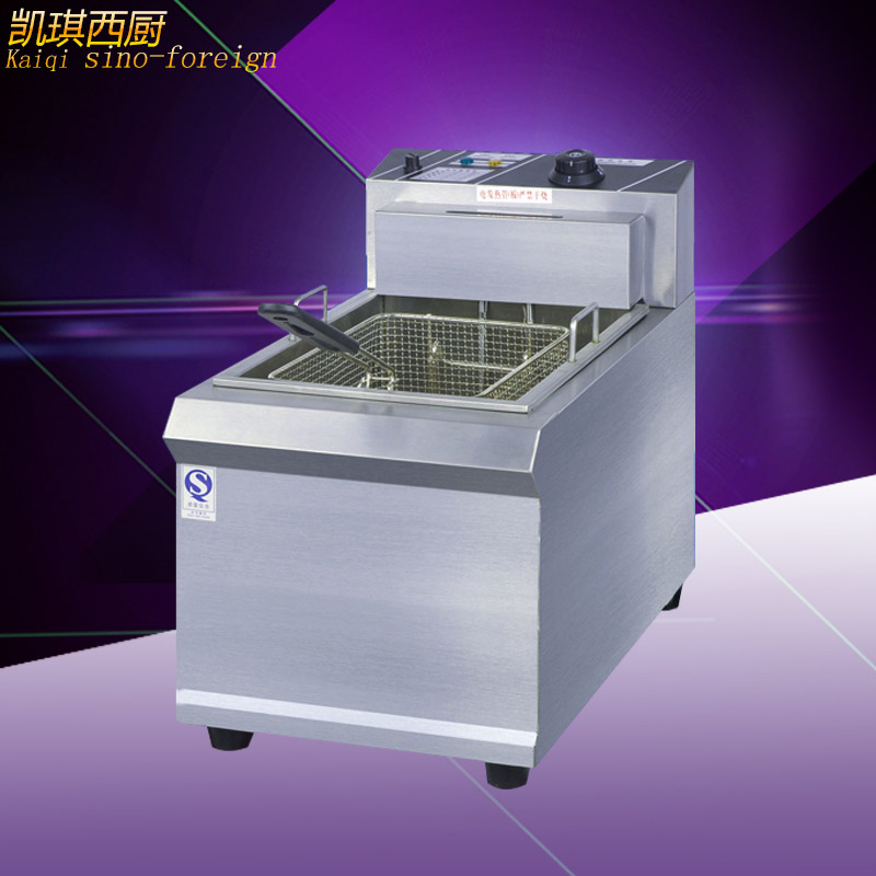 Electric fryer Single cylinder single screen Commercial 13 liter oil large capacity fryer Fried chicken French fries frying equipment EF-903 machine