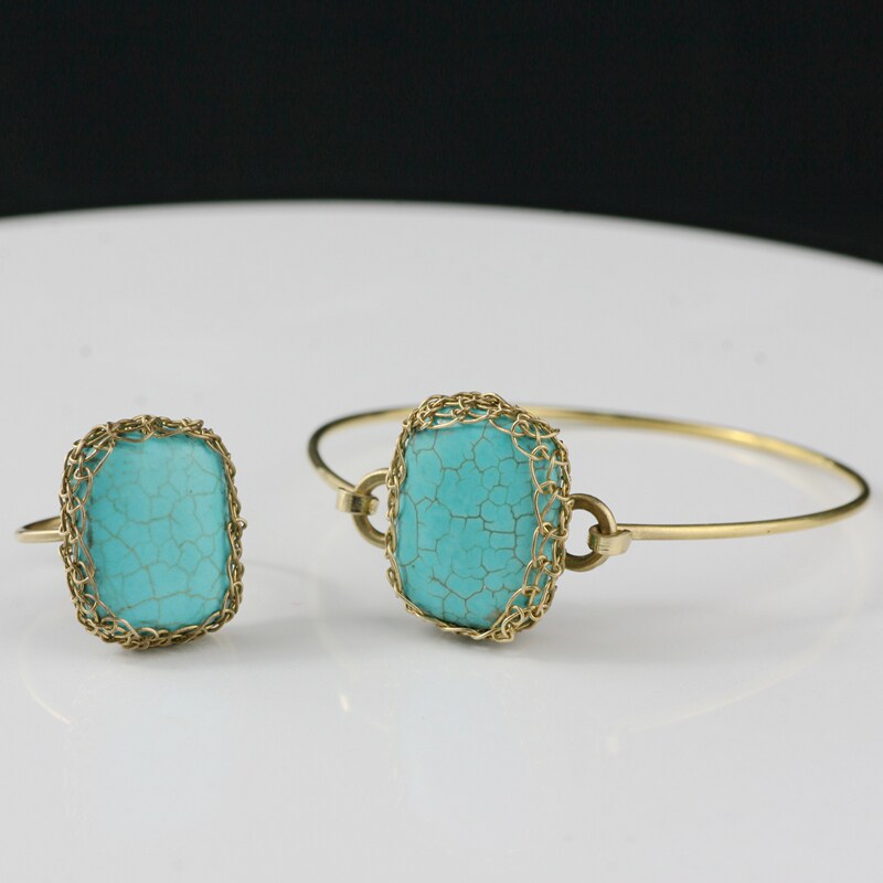 手饰/手串 素元原创首饰绿松石手镯女长方形手工编织个性文艺复古清新森手饰 OTHER