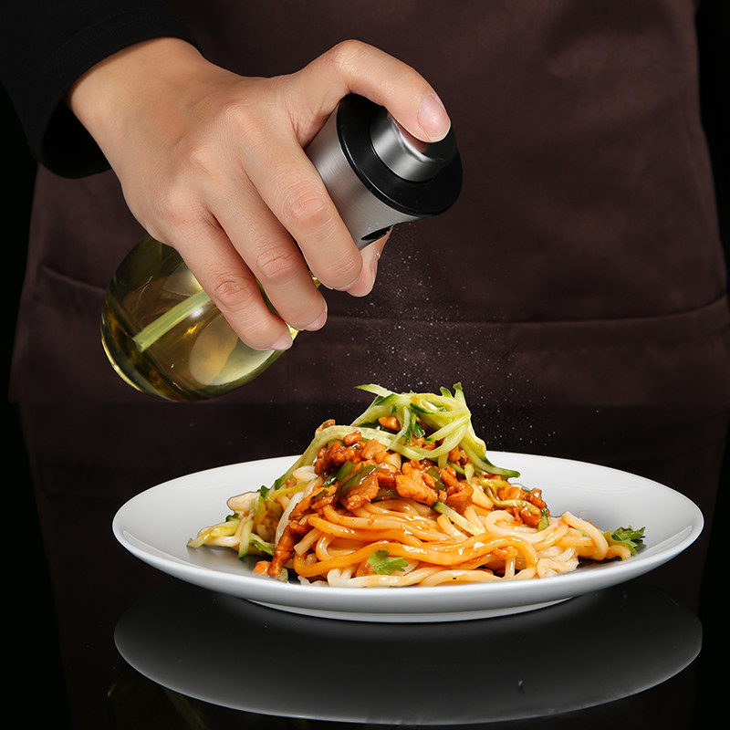 Spray bottle barbecue jet oil press spray oil bottle 304 olive oil bottle soy sauce vinegar glass bottle