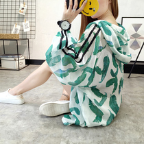 Sunscreen women 2020 Summer ultra-thin coat Ice Silk Korean version bf sunscreen shirt top color hooded loose