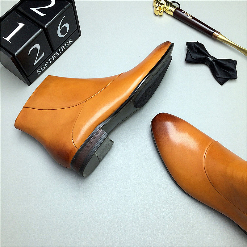 Pointed plush leather boots Amazon.com: YDYCG Winter Comfort Pointed Toes Soild Shoes  main image 2