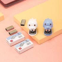 Dei 0302 Mini Clear New Cartoon Stapler Set Binding Machine 12# Stapler Student Office Supplies