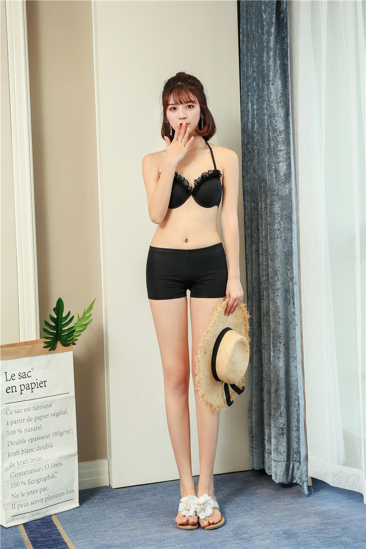 Áo tắm ba mảnh 2019 mới ren dài váy thép tấm tụ tập bikini bikini kỳ nghỉ spa - Nam bơi đầm quần bơi nam
