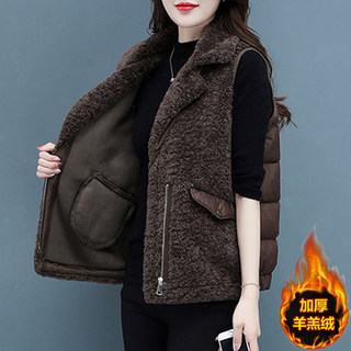 Imitation Lamb Wool Thickened Vest Jacket for Women, Spring, Autumn and Winter 2025 New Style, Stylish Outerwear Vest