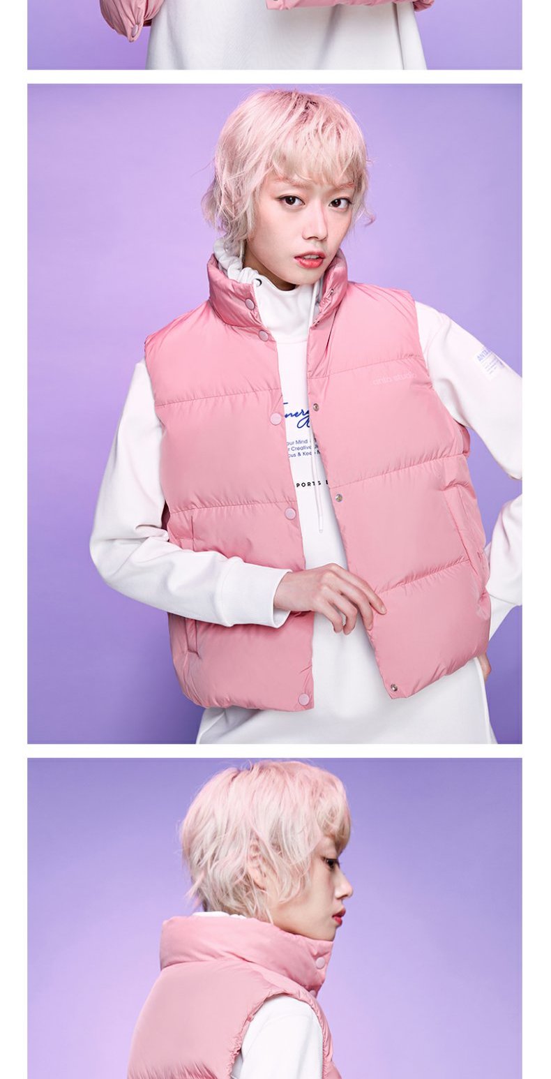 Anta down jacket nữ 2019 thu đông mới không tay ấm áp thể thao xuống áo khoác vest chính thức trang web cửa hàng hàng đầu - Áo thể thao áo khoác the thao nam