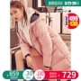 [关 same cùng đoạn] Anta long down jacket nữ 2019 thời trang mới thể thao xuống áo khoác dài - Thể thao xuống áo khoác áo phao nữ dáng dài siêu nhẹ