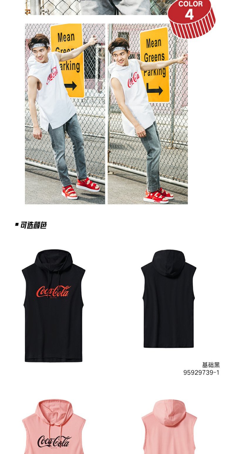 Anta Coca-Cola chung áo thun nam tay ngắn 2019 hè mới bóng rổ áo len ngắn tay giản dị ngắn T thủy triều - Áo phông thể thao áo tank